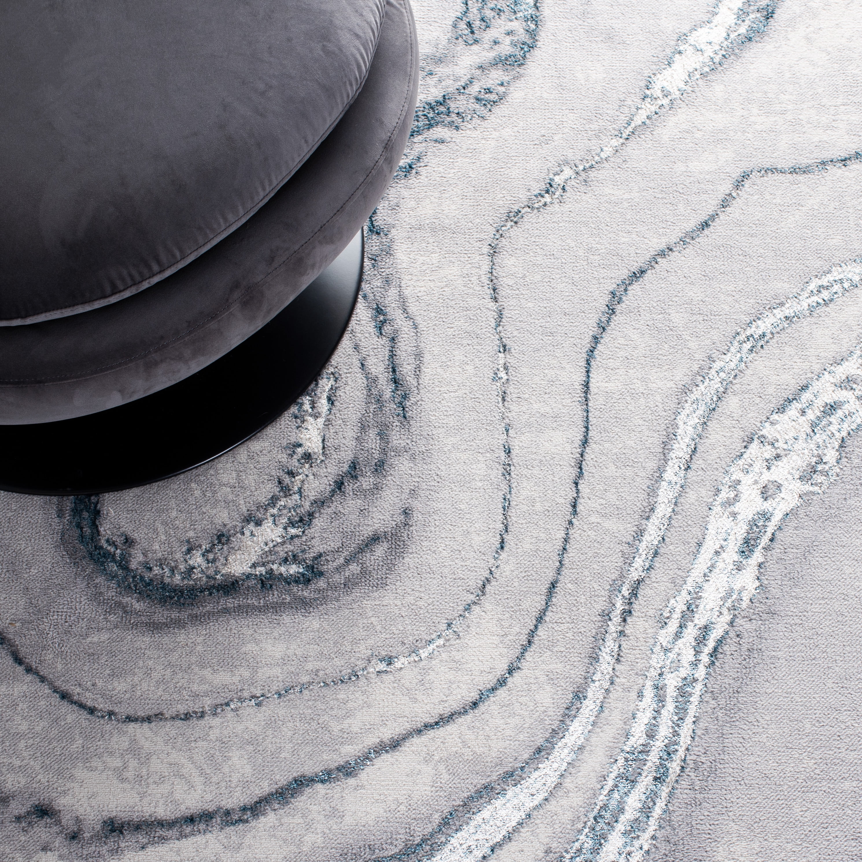 SAFAVIEH Orchard Edwin Modern Runner Rug, Grey/Blue, 2'2" x 17'