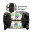 thumbnail image 4 of Lsque Rainbow Llama Printed Luggage Cover, Travel Luggage Protector,Scratch and Dirt Resistant, Fits 18-32 Inch Luggage - Large, 4 of 9