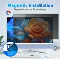 thumbnail image 3 of 27" Magnetic Computer Privacy Screen Filter for 16:9 Widescreen Monitor Screen Protector, Anti-Glare Blue Light Privacy Filter Shield, Removable Desktop Monitor Privacy Film, Double Sided Reversible, 3 of 11