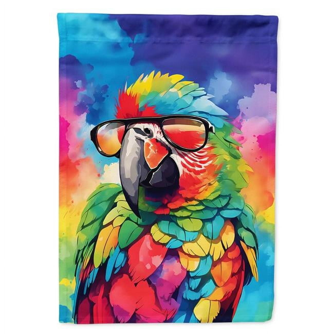 Hippie Animal Parrot Garden Flag 11.25 in x 15.5 in