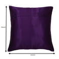 thumbnail image 3 of Stylo Culture Indian Chair Seat Throw Pillow Covers 16x16 Jacquard Purple Zippered 40x40 cm Bedroom Satin Velvet Floral Square Cushion Covers | Set Of 5, 3 of 4