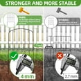 thumbnail image 5 of BSHAPPLUS® Garden Fence 25 Pack ,25in (H) x 27ft (L) Metal Fence,Rustproof Decorative Fence,Animal Wire Fence,Wrought Iron Fence, Outdoor Picket Fencing No-Dig for Yard, Lawn and Patio Borders, 5 of 11