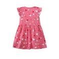thumbnail image 3 of Bellafa 100% Cotton Toddler Little Girl's Ruffled Sleeve Skater For 2-7 Years Kids Casual Sundress -Love 2T, 3 of 6