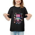 thumbnail image 3 of WISHTIME Kids' T-Shirt Dot Happy Dot Day 2024 Funny Colorful Polka Short Sleeve Size XS-XL Black, 3 of 7