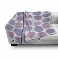 thumbnail image 3 of Aster Soft Flannel Fleece Throw Blanket, Feminine Romantic Composition with Purple Shades Detailed Garden Art Pattern, Cozy Plush for Indoor and Outdoor Use, 50" x 60", Multicolor, by Ambesonne, 3 of 6