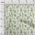 thumbnail image 2 of oneOone Cotton Cambric Pear Green Fabric Cactus Fabric For Sewing Printed Craft Fabric By The Yard 42 Inch Wide, 2 of 5