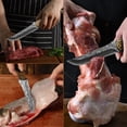 thumbnail image 6 of Artisan Knife Set with Durable Leather Sheath - Style Includes Elegant Black, Imperial Ruby, and Aurora Fantasy Blades. Perfect for Boning, Peeling, Outdoor BBQ, Knife Collectors and Enthusiasts, 6 of 10