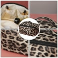 thumbnail image 3 of Bolsa de viaje cosmética para mujer, bolsa de cosméticos de gran capacidad con estampado de leopardo, abre bolsas de maquillaje planas, 3 of 5