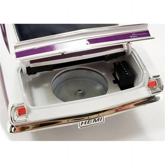 1968 Plymouth Barracuda Purple Met. and White "Billy the Kid" Limited Ed to 822 pcs Worldwide 1/18 Diecast Model Car by ACME