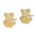 thumbnail image 2 of 14k Yellow Gold 2-D Leap Frog Post Earrings, 2 of 7