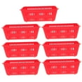thumbnail image 5 of DECORNIJIA 7Pcs Decornijia Red Plastic Rectangular Coin Storage Baskets for Home Office, 5 of 8