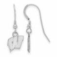thumbnail image 5 of Auriga Fine Jewelry 925 Sterling Silver Rh-plated Letter W Extra Dangle Wire Earrings for Women, 5 of 6