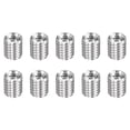 thumbnail image 1 of Uxcell 10 Pcs Inserts de Réparation de Filetage M5 x 0.8 Mâle à M3 x 0.5 Filetage Femelle 6mm Long Écrous de Réduction en Acier Inoxydable Manchons Métriques Auto-Tappants, 1 of 7