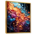 thumbnail image 2 of Designart "Intricate Multicolor Drips" Drip Painting Floater Framed Wall Art Prints, 2 of 5