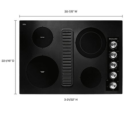 KitchenAid - 30" Electric Cooktop - Black