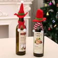 thumbnail image 4 of Mini bufandas de Papá Noel para decoración de botella de vino de punto rojo, bufanda cómoda, suministros de decoración de fiesta de año nuevo, accesorio de moda de invierno, 4 of 5