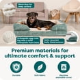 thumbnail image 5 of FurHaven Orthopedic Dog Bed For Large Dogs, Sofa-style With Orthopedic Egg Crate with a Solid Orthopedic Foam Base for Joint Support, Washable Cover, Jumbo XL, Plush & Velvet Waves, Celadon Green, 5 of 9