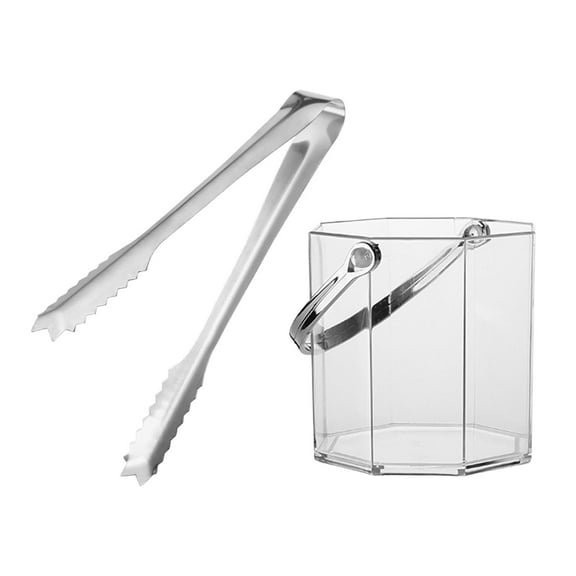 Acrylic Storage Tub, Drinks , Champagne Beer Chiller, Bucket, Party Beverage Bin for Beer Bottles Home Cocktail Parties , Clear