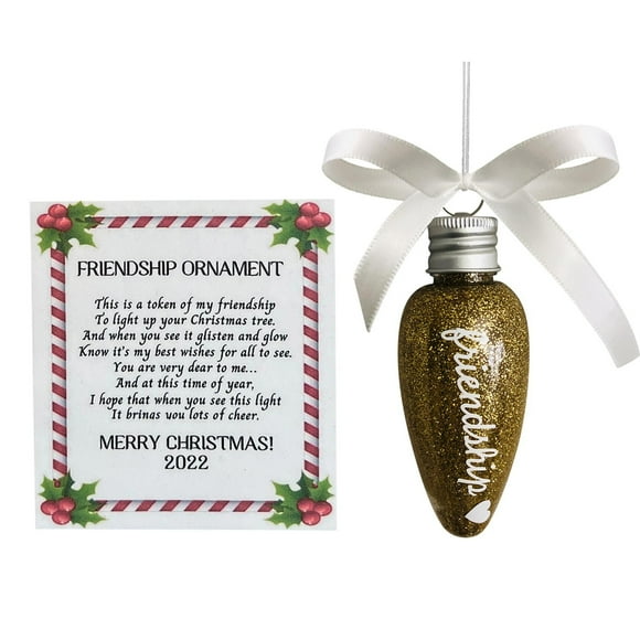 WIFKLSIIPG Light of True Friendship Ornament Friendship Ornament Inexpensive Gift for Friend Ornament for Friend Gift for Coworkers Friend Gift