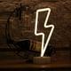 thumbnail image 4 of 1pc LED Neon Lightning Bolt Light, Wall Neon Sign Night Light USB o con pilas, Regalo de Navidad, Estudios, Fiestas, Bares, Navidad, Habitaciones para niños, Salas de estar TUNC Sencillez, 4 of 4