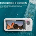 thumbnail image 6 of Waterproof Phone Holder, Shower Phones Holder with Wireless Bluetooth Speaker with 360 Rotation, 60 Fixed Opening Angle High Sensitive HD Touchscreen Shower Phone Mount for Bathroom Kitchen, 6 of 9