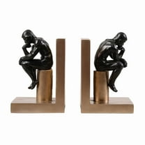 Hi-Line Gift Ltd. Resin Thinker Bookend Set of 2 Home Decor Shelf Display