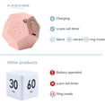 thumbnail image 4 of KADAMS Rechargeable Pomodoro Cube Timer, 11 Preset Countdowns (1-90 Mins), Gravity Flip Timer for Focus & Productivity, Sound/Vibration/Silent Modes, FO Study, Kitchen, ADHD (Pink), 4 of 7
