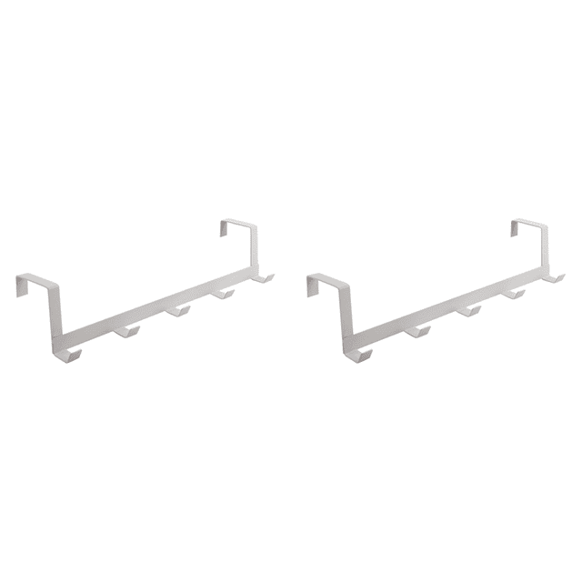 Gancho Puerta 5 Ganchos Percha 29x7.5x6.3cm Toallero Perchero Perchero Blanco