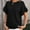 B371 Black summer tops for women clearance under $5, variant on Cagogo Summer Tunic Tops for Womens Under $5 Casual Ruffle Short Sleeve Crewneck Knitted T Shirt Soft Plain Basic 2025 Vacation Black Blouses Clothes Mothers Day Gift