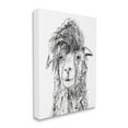 thumbnail image 3 of Stupell Industries Fluffy Hair Alpaca Llama Smiling Scribble Lines Drawing Print Gallery Wrapped Canvas Print Wall Art, Design by Kamdon Kreations, 3 of 5