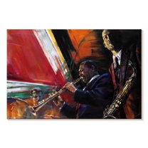 Elephant Stock Red Hot Wall Art - Horizontal Canvas Wall Art - Living Room Wall Decor - Music Canvas - Red And Orange Decor By Jin G. Kam - 24" x 16"