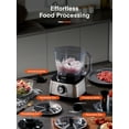 thumbnail image 6 of FOHERE 14 Cup 800w Food Processor, 2-Speed 6 Functions for Shredding, Slicing, Doughing, Emulsfying and Juicing, 6 of 11