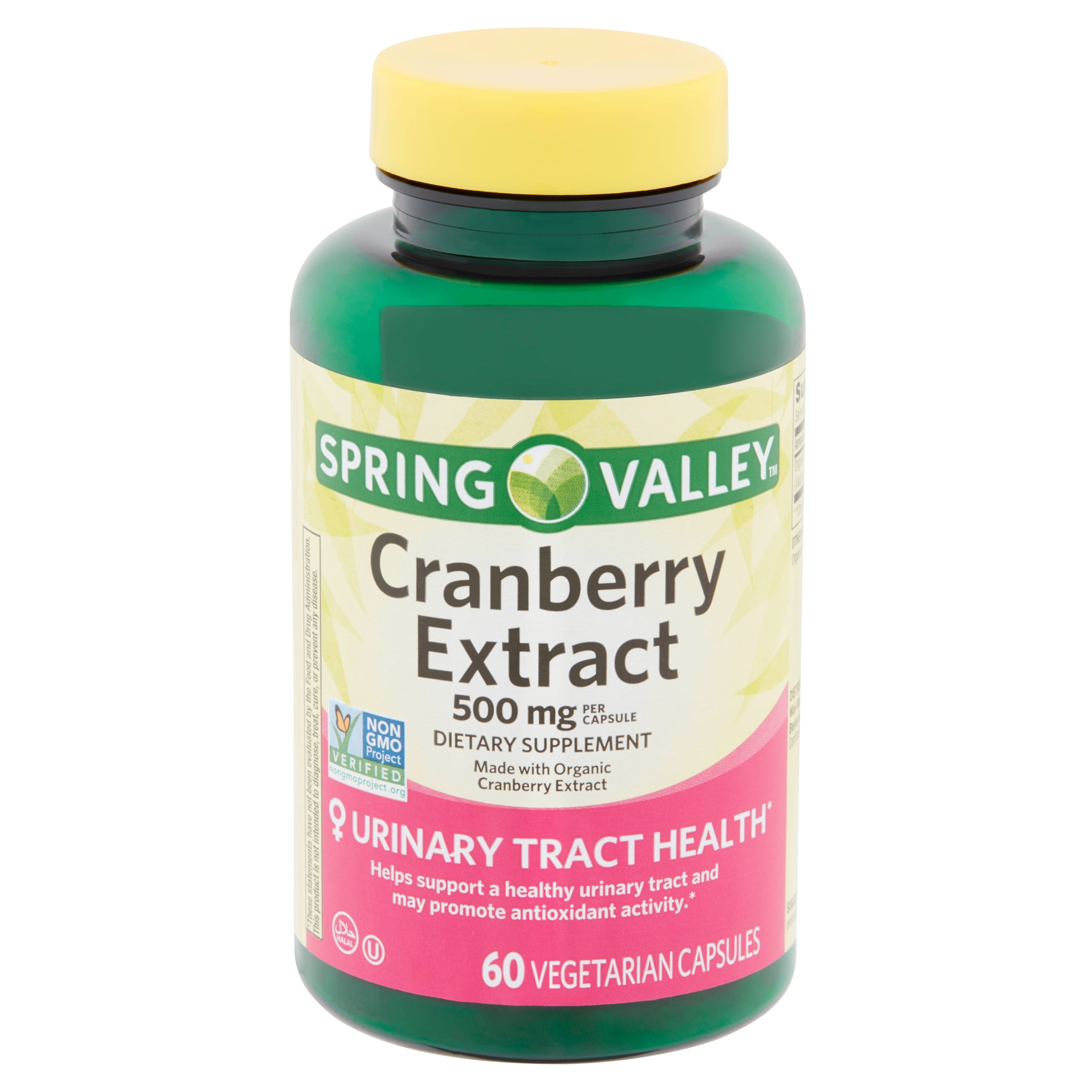Spring Valley Cranberry Extract Vegetarian Capsules 500mg 60 Count