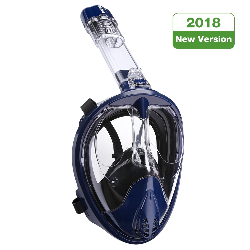 ENKEEO Snorkel Mask Full Face 180°View Diving Mask With Action Camera Mount, Anti-fog Anti-leak Technology, Ear Pressure... by Enkeeo