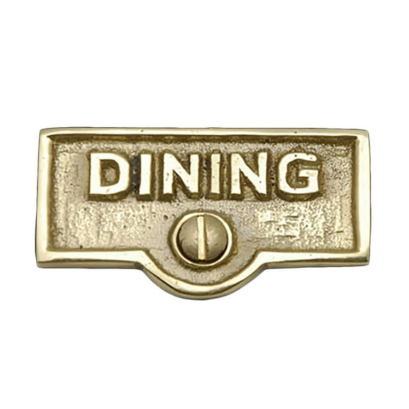 Switch Plate Tags DINING Name Signs Labels Lacquered Brass Traditional Engraved Wall Light Switch Cover Labels | Renovators Supply