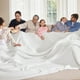 thumbnail image 1 of Manta de cama, 100% algodón, tejido gofrado, extragrande, color blanco, 1 of 7