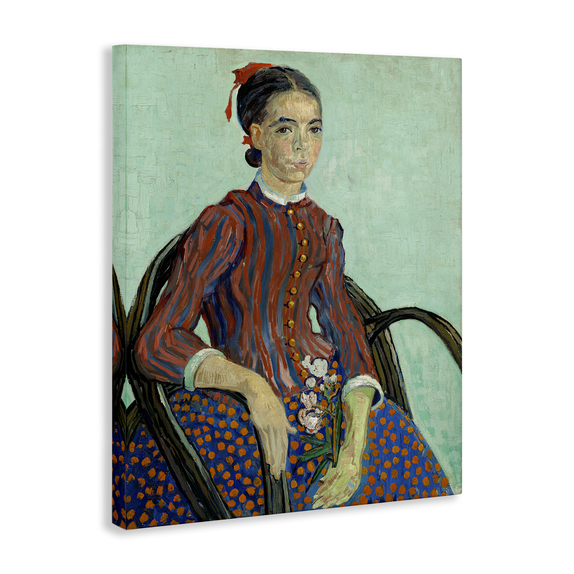 Stupell Industries Van Gogh Lady Mousme People Painting Wrapped Canvas Art Print Wall Art, 36 x 48