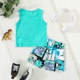 thumbnail image 6 of RTKFRFLM Boys Dinosaur Print Tank Top and Shorts Set Summer Lightweight Casual Outfit with Elastic Waist, 6 of 7