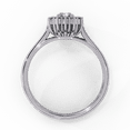 thumbnail image 3 of 1.00 Carat Emerald Cut IGI Certified Lab Created Diamond Solitaire Wedding Ring, Halo Set Engagement Ring, Wedding Gift Ring For Girl, 3 of 4