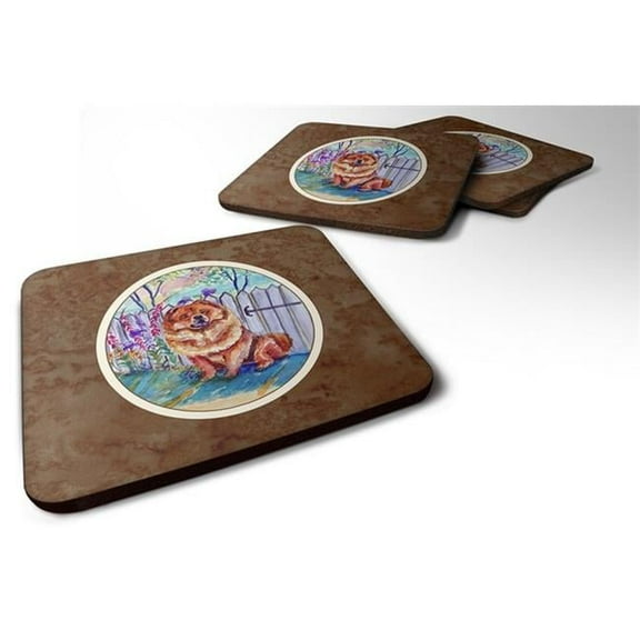 Chow Chow Foam Coaster, 3.5 x 0.25 x 3.5 in. - Set of 4