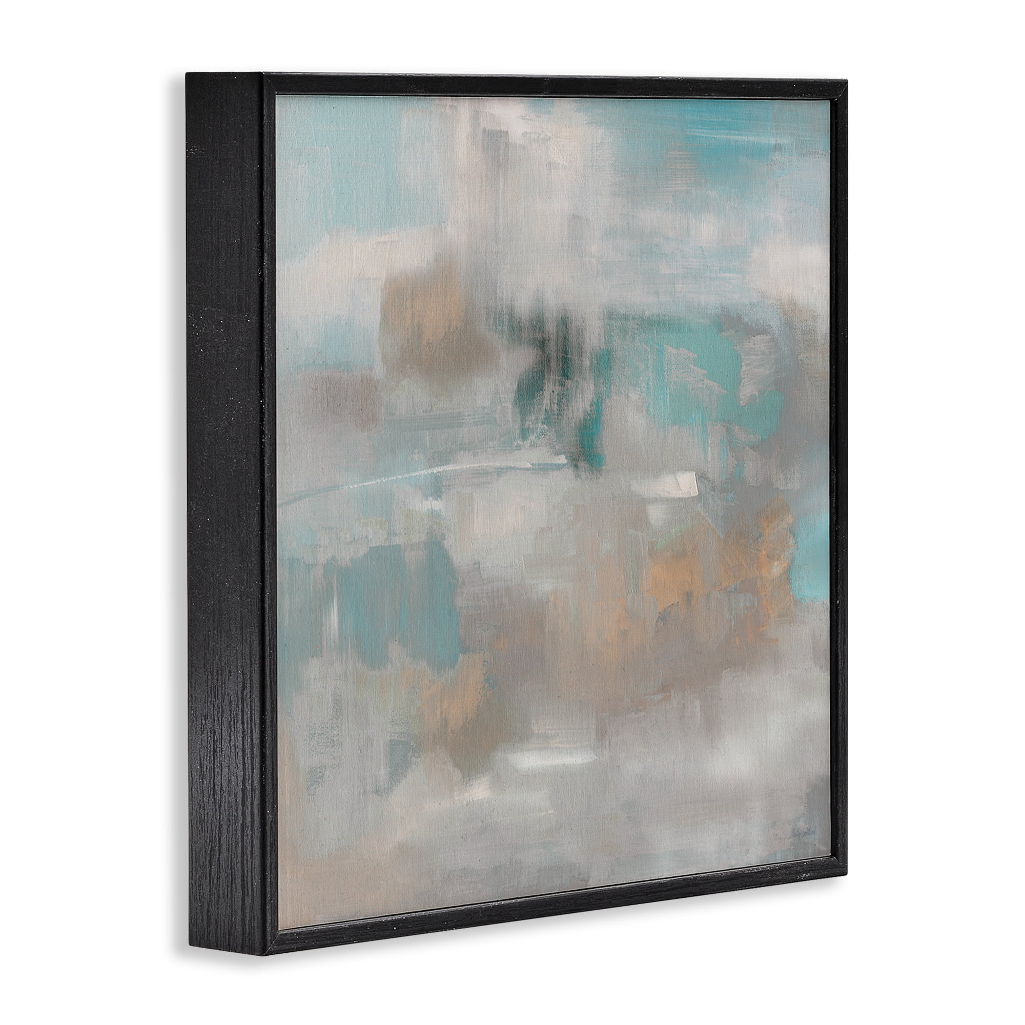 Stupell Industries Serene Soft Abstract Study Black Framed Giclee Art, design by Sally Swatland