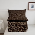 thumbnail image 3 of Feelyou Chic Cheetah Print Queen Comforter Set, Brown Bedding Comforter Set, 3pcs, 3 of 7