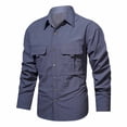 thumbnail image 6 of JTSRKL Mens Ice Silk Long Sleeve Shirts Quick Dry Mesh Back Ventilation Breathable Tees Zip Pockets Loose Fit Tactical Fishing Outdoor Tops, 6 of 9