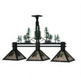 thumbnail image 3 of Meyda Tiffany 130714 44.25" L Winter Pine 3 Light Island Chandelier - Copper, 3 of 4