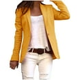 thumbnail image 2 of Women's Lightweight Button Front Blazer Casual Office Oversized Blazer Khaki XXL, 2 of 5