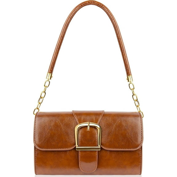 Shoulder Bag for Women, Cute PU Leather Small Purse Handbags, Retro Classic Tote Purses for Women with Removable Strap