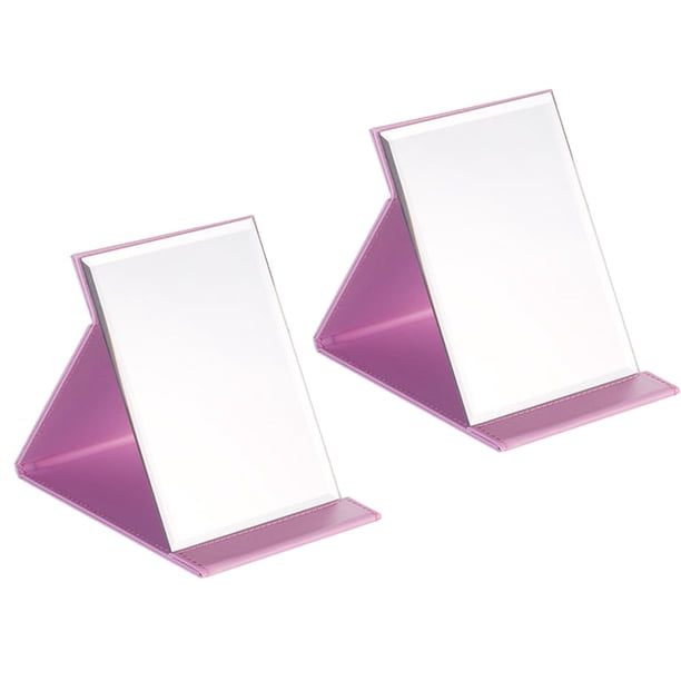 Espejo de viaje plegable pequeño Espejo compacto rectangular Espejo de bolsillo portátil