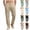 Army Green, variant on CHUMUD Cotton Pants for Men Baggy Relaxed Fit Elastic Waist Trousers with Pockets Summer Casual Business Office Work