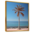thumbnail image 2 of Designart "Blue And Pink Palm Tree In The Sea Breeze II" Coastal Floater Framed Wall Art Prints, 2 of 5