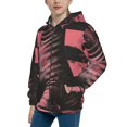 thumbnail image 2 of Pofeuu Graphic Seal On Stripes Print Teenage Zipper Hoodie Sweatshirts Hooded Casual Jackets With Pocket For Boys Girls-Small, 2 of 6